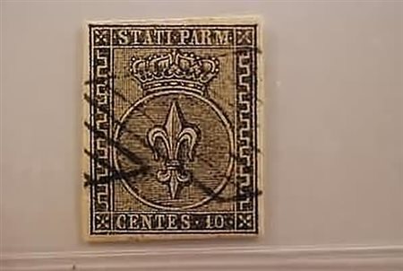 PARMA - 1852, 10 c. bianco (2).(USATO)
