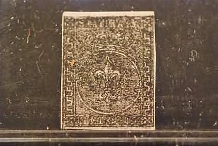 PARMA - 1852, 10 c. bianco (2) esemplare con evidente stampa smossa....