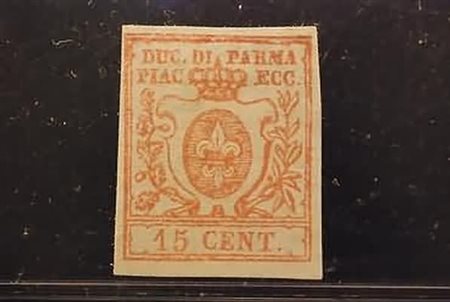 PARMA - 1859, 15 c. vermiglio (9).(GOMMA ORIGINALE)