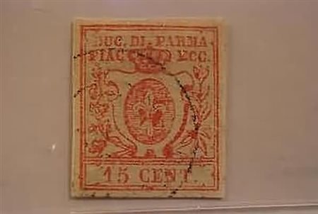 PARMA - 1859, 15 c.vermiglio (9). Da esaminare. (A. Diena. Gazzi).(USATO)