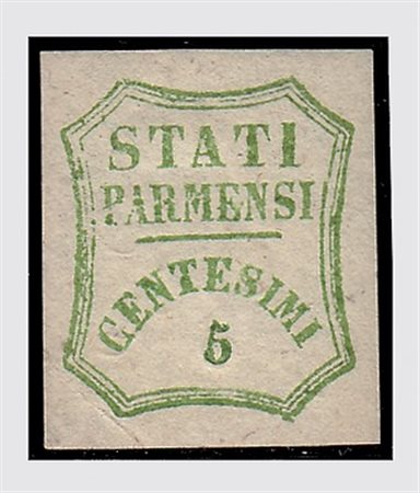 PARMA - 1859, Governo provvisorio, 5 c. verde giallo (13). (Mezzadri, G....