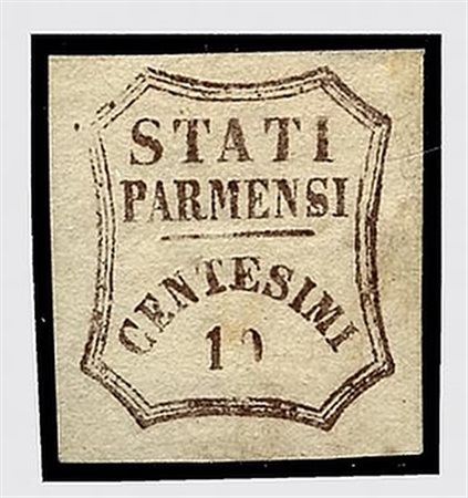 PARMA - 1859, Governo provvisorio, 10 c. bruno (14). (Em. Diena. A....