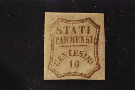 PARMA - 1859, Governo provvisorio, 10 c. bruno (14) ben marginato. (A. Diena...