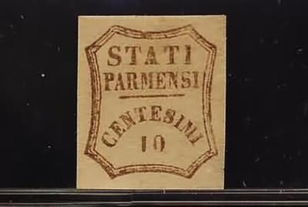 PARMA - 1859, Governo provvisorio, 10 c. bruno (14). Da esaminare.(SENZA GOMMA)