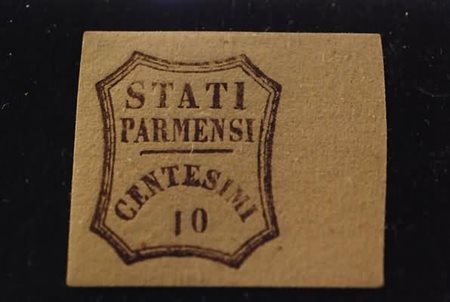 PARMA - 1859, Governo provvisorio, 10 c.bruno, cifra "1" capovolta (14b)...