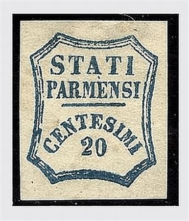 PARMA - 1859, Governo provvisorio, 20 c. azzurro (15). (Em Diena. A. Diena....