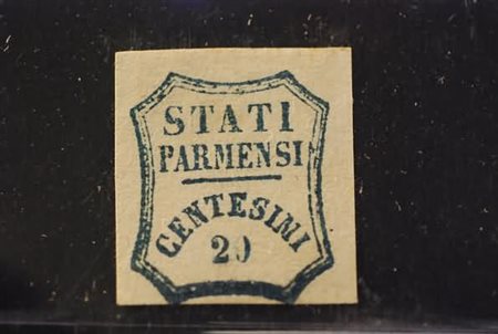 PARMA - 1859, Governo provvisorio, 20 c.azzurro (15).(GOMMA ORIGINALE)
