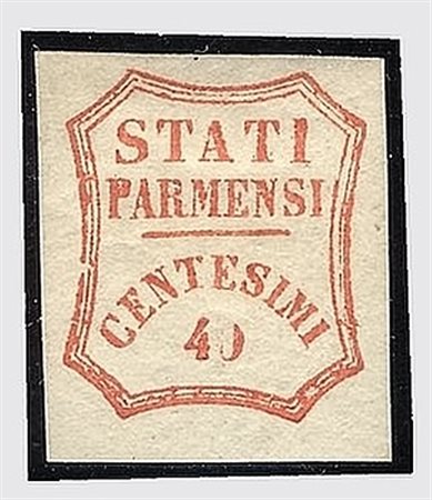 PARMA - 1859, Governo provvisorio, 40 c. vermiglio (17). (Cert. R....