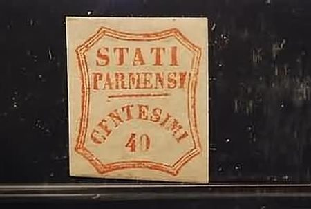 PARMA - 1859, Governo provvisorio, 40 c. vermiglio (17). (G. Oliva. Cert. R....