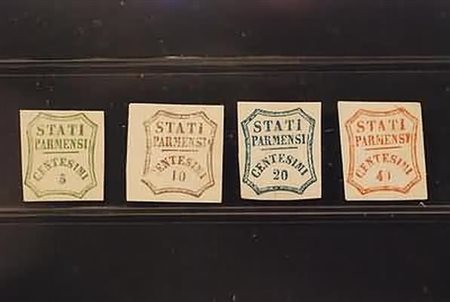 PARMA - 1859, Governo provvisorio, 4 valori (12, 14, 15, 17).(GOMMA ORIGINALE)