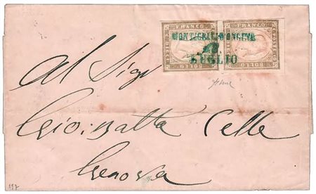 PARMA ANNULLAMENTI - 1861, MONTICELLI D'ONGINA, lineare su 3 righe, azzurro...