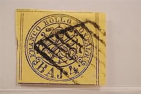 STATO PONTIFICIO - 1864, 4 baj giallo (5A).(USATO)