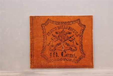 STATO PONTIFICIO - 1867, 10 c. vermiglio arancio (17). (A.Diena).(GOMMA...