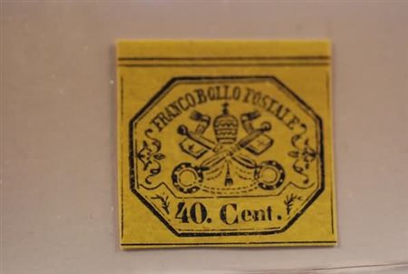 STATO PONTIFICIO - 1867, 40 c. giallo (19), molto fresco e ben marginato....