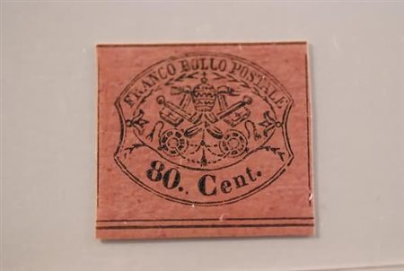 STATO PONTIFICIO - 1867, 80 c.rosa lillaceo (20) bell'esemplare....