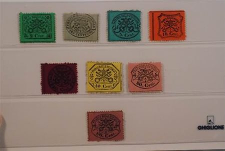STATO PONTIFICIO - 1868, III emissione, la serie senza gli alti valori...