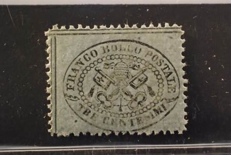 STATO PONTIFICIO - 1868, 3 c.grigio (24). (Cert.G.Bolaffi).(GOMMA INTEGRA)