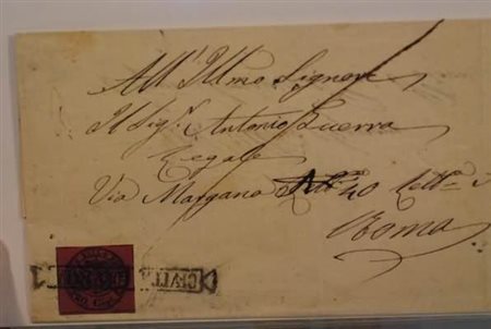 STATO PONTIFICIO ANNULLAMENTI - 1868, CIVITA LAVINIA, cartella (p. R2)...