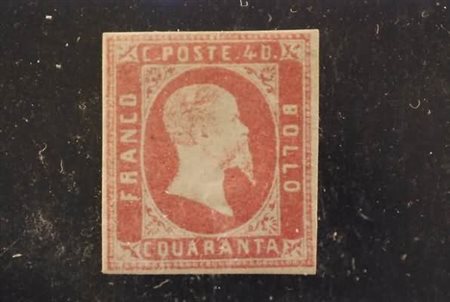 REGNO DI SARDEGNA - 1851, 40 c.rosa (3). Molto bello. (A. Diena - Cert. E....