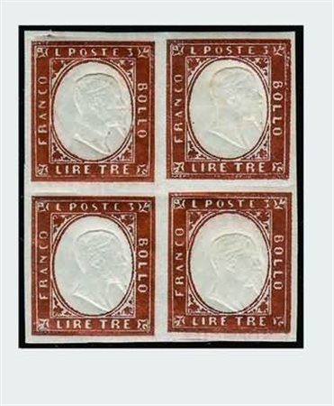 REGNO DI SARDEGNA - 1861-63, IV emissione, i 6 valori dal 5 c. al 3 lire...