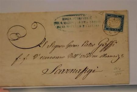 REGNO DI SARDEGNA - 1855, 20 c. cobalto (15) su lettera da Torino per...