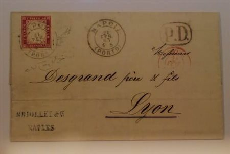 REGNO DI SARDEGNA - 1863, 40 c. rosso carminio (16E) con lieve grinza...