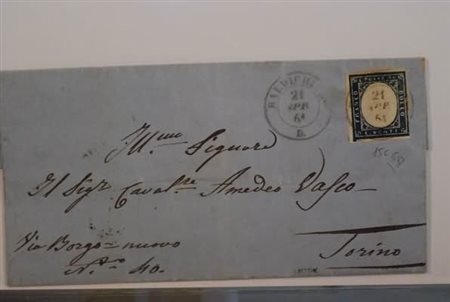 REGNO DI SARDEGNA ANNULLAMENTI - 1861, BALDICHIERI (p. 6) su 20 c. (15C) su...