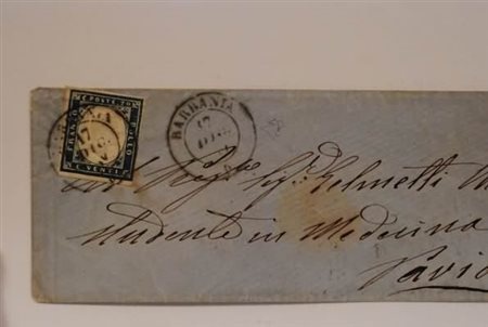 REGNO DI SARDEGNA ANNULLAMENTI - 1859, BARBANIA (p.9) su 20 c. (15B), lettera...