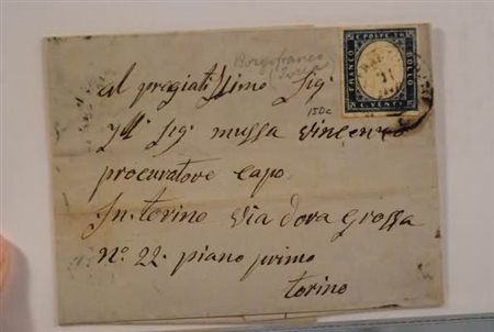 REGNO DI SARDEGNA ANNULLAMENTI - 1861, BORGOFRANCO (IVREA) (p.13) su 20...
