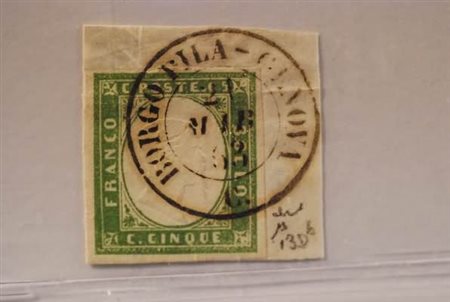 REGNO DI SARDEGNA ANNULLAMENTI - 1863, BORGO PILA-GENOVA doppio cerchio...