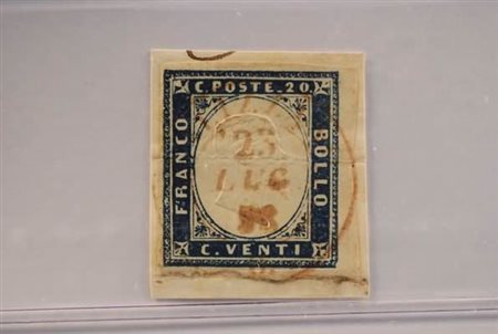 REGNO DI SARDEGNA ANNULLAMENTI - 1858, CALIZZANO doppio cerchio rosso (p.13)...