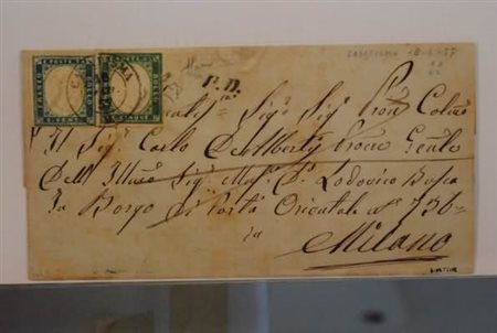 REGNO DI SARDEGNA ANNULLAMENTI - 1857, CASATISMA (p.4) su lettera affrancata...