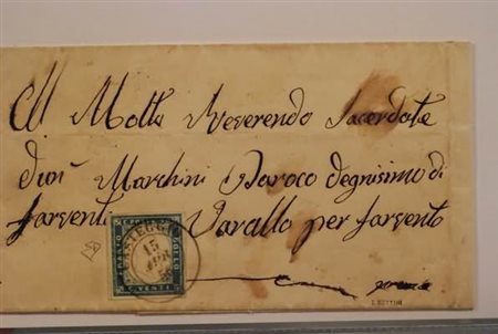 REGNO DI SARDEGNA ANNULLAMENTI - 1856, CASTEGGIO doppio cerchio (p.5) su 20...