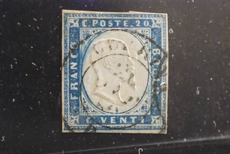 REGNO DI SARDEGNA ANNULLAMENTI - 1862, CERRINA (p.13) doppio cerchio su 20...