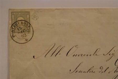 REGNO DI SARDEGNA ANNULLAMENTI - 1862, PONTECURONE, doppio cerchio con...