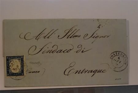 REGNO DI SARDEGNA ANNULLAMENTI - 1859, PONTEDASSIO doppio cerchio (p.11) su...