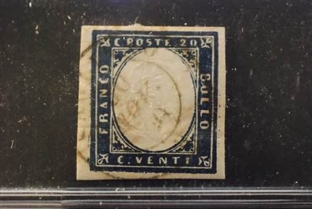 REGNO DI SARDEGNA ANNULLAMENTI - 1860, SAGLIANO (p. 10) su 20 c. (15C),...