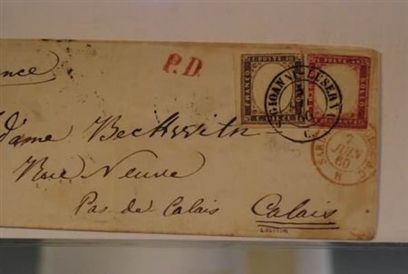 REGNO DI SARDEGNA ANNULLAMENTI - 1860, S. GIOANNI-LUSERNA (p. 8) su 10 c. +...