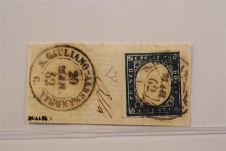 REGNO DI SARDEGNA ANNULLAMENTI - 1862, S. GIULIANO-ALESSANDRIA (p. 10) su 20...