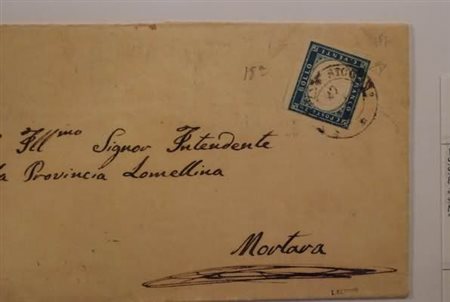 REGNO DI SARDEGNA ANNULLAMENTI - 1857, S.MARTINO SICCOM.O (p. 8) su 20 c....