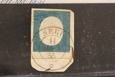 REGNO DI SARDEGNA ANNULLAMENTI - 1855, SEUI doppio cerchio (p.R3) su 20 c....