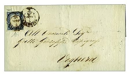 REGNO DI SARDEGNA ANNULLAMENTI - 1862, SPINETTA (p12) su 20 c.(15D) lettera...