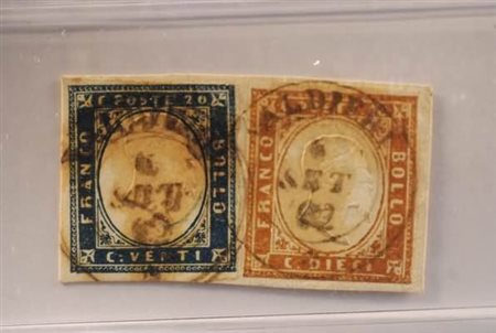 REGNO DI SARDEGNA ANNULLAMENTI - 1862, VALDIERI d.c. rosetta (p.11) su 20...