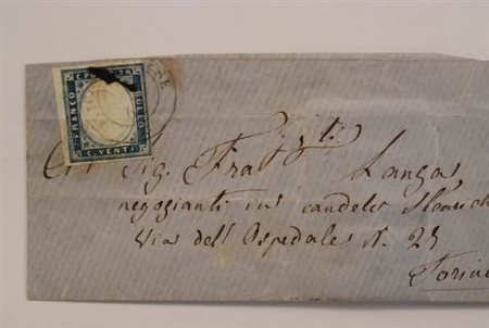 REGNO DI SARDEGNA ANNULLAMENTI - 1862, VICO CANAVESE (p. 7) su 20 c. (15D)...