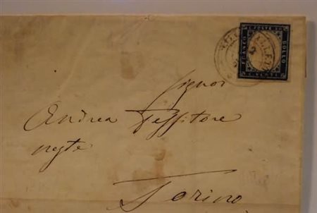 REGNO DI SARDEGNA ANNULLAMENTI - 1859, VILLAFALLETTO, doppio cerchio (p.7) su...