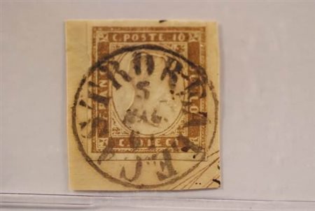 SICILIA ANNULLAMENTI - 1861, CASTROREALE cerchio sardo italiano (p.12) su 10...