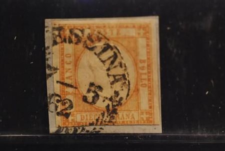 SICILIA ANNULLAMENTI - 1862, MESSINA cerchio con palme (P.R2) annullatore di...