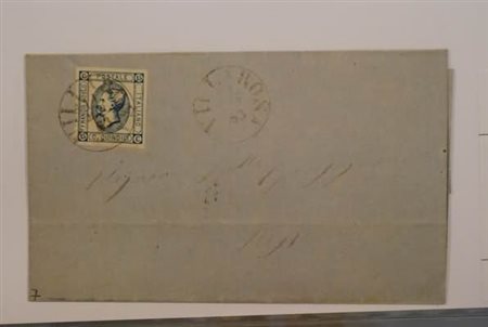 SICILIA ANNULLAMENTI - 1863, VILLAROSA cerchio sardo italiano (p.7) su 15 c....