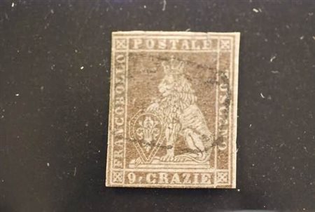 TOSCANA - 1859, Governo provvisorio, 9 crazie bruno lillaceo (16)...