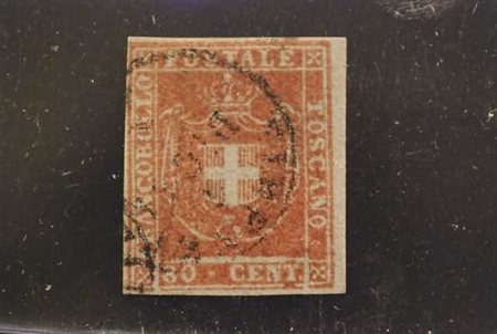 TOSCANA - 1860, Governo provvisorio, 80 c. carnicino (22) molto ben...